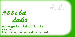 attila lako business card